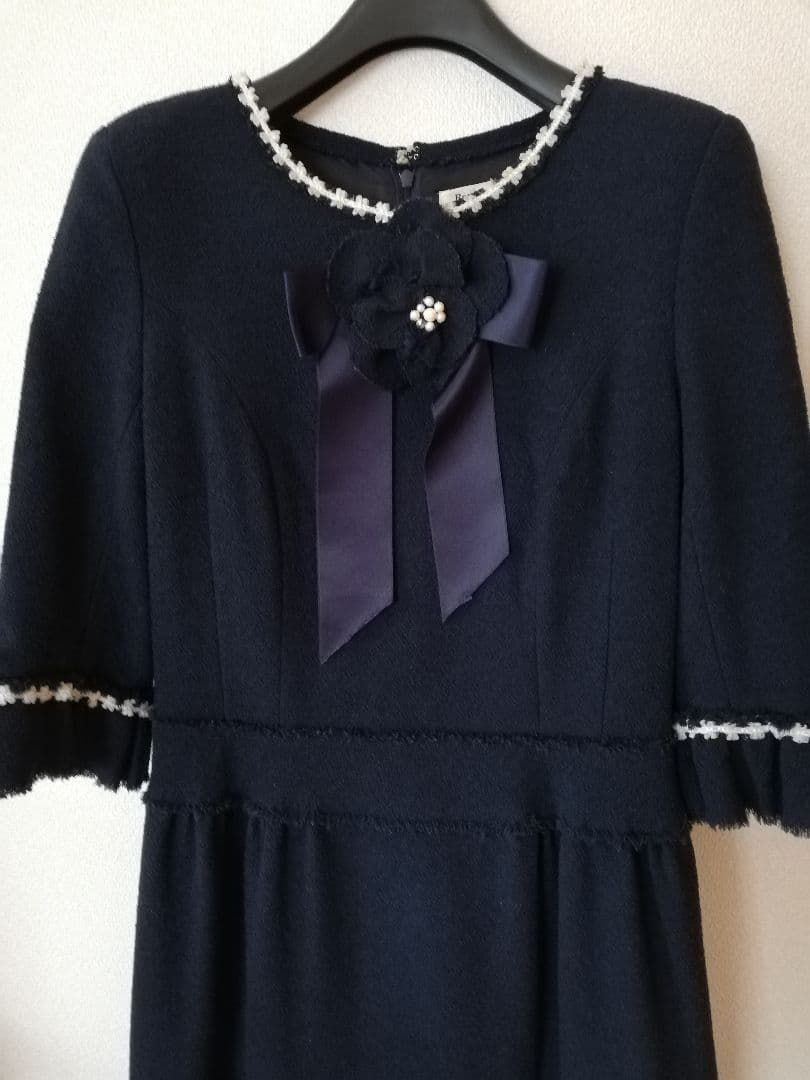 Rene ネイビー ワンピース 7分袖　お得な9980円