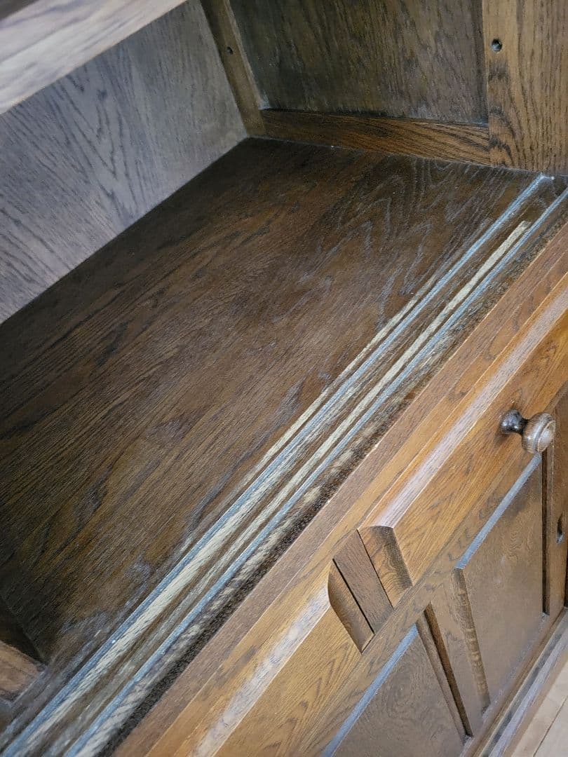 最終お値下げ★北海道EZO社製★最大幅100cmガラス引戸★食器棚