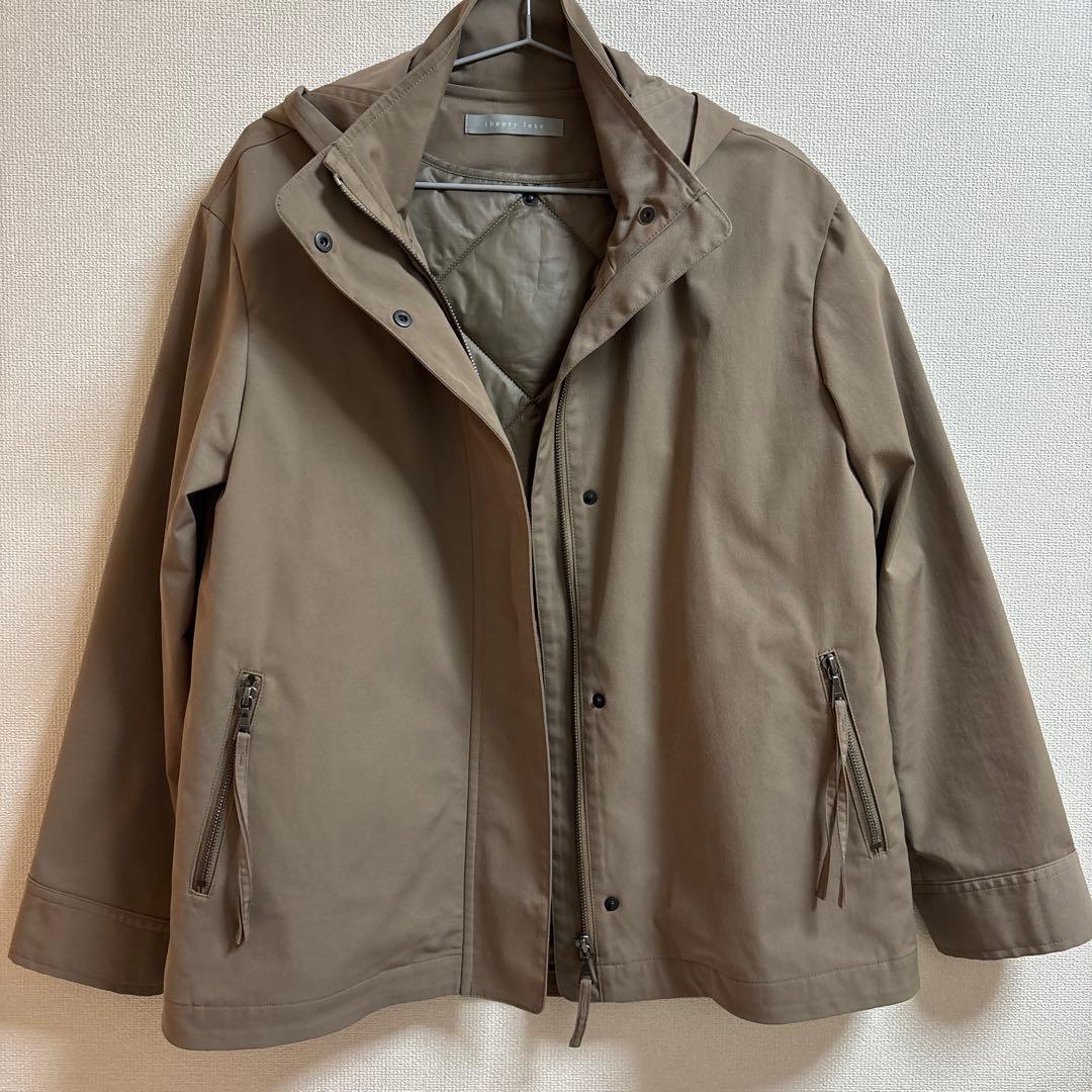 セオリーリュクス　美品ジャケット　ブルゾン　ブラウン　ベージュ　38号　シンプル
