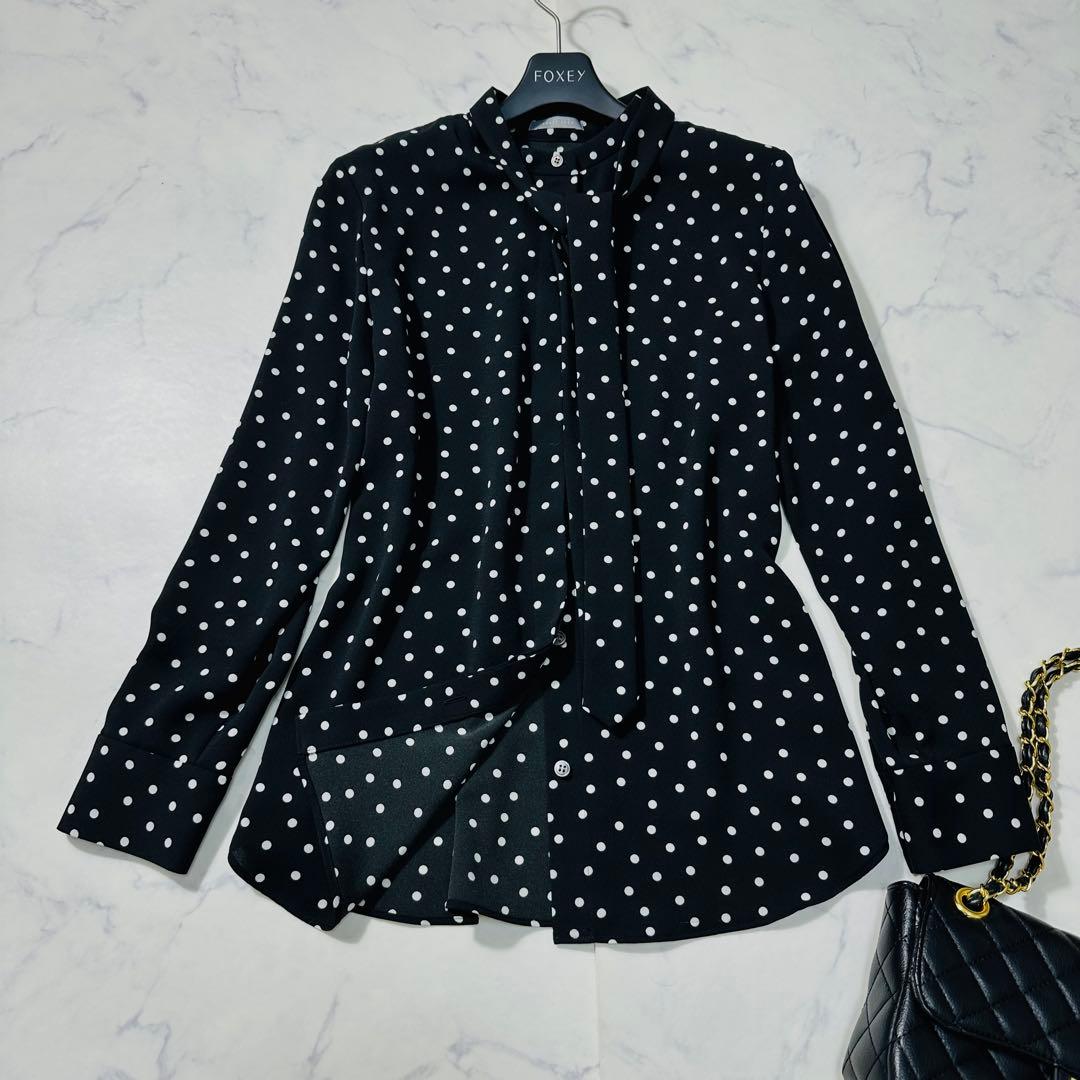 2023極美品 セオリーリュクス ドット ボウタイ ブラウス 卒業 入学 38