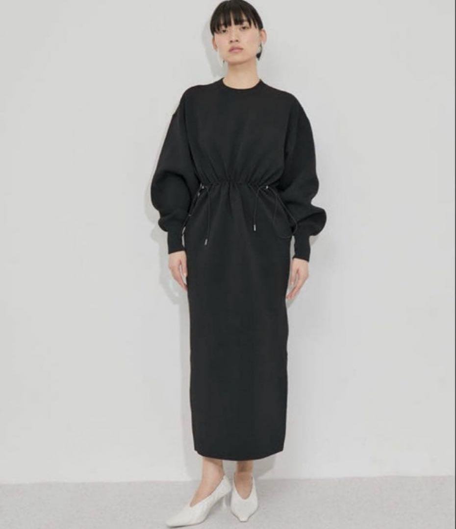 新品　早い者勝ち！　ADAM ET ROPÉ フォルムニットワンピース 黒 F