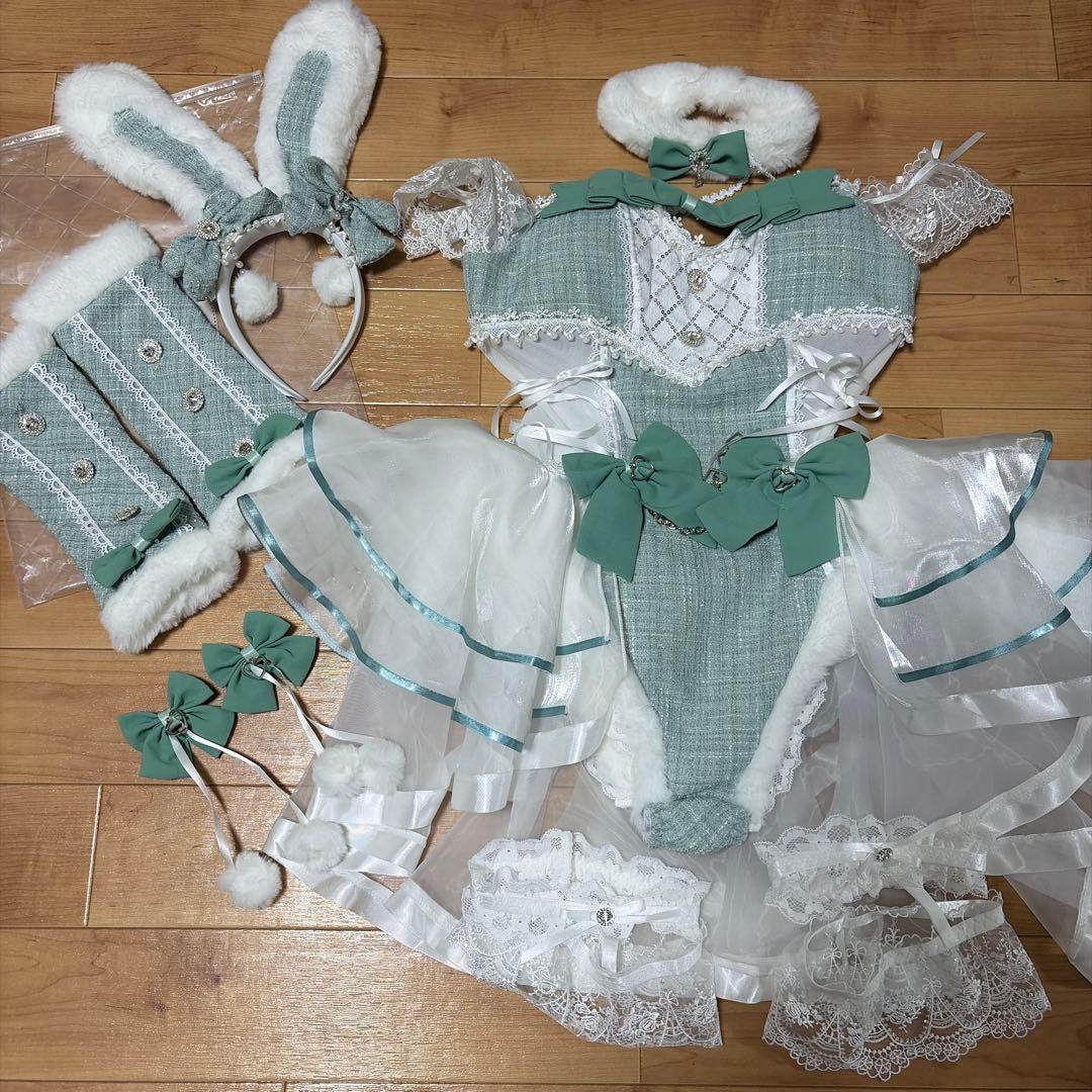 Malymoon マリームーン　バニーガール　ツイード　グリーン　衣装　コスプレ