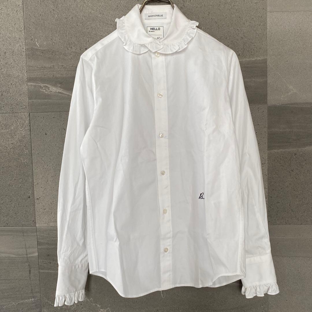 ちこMADISON BLUE　ROUND COLLAR FRILL S