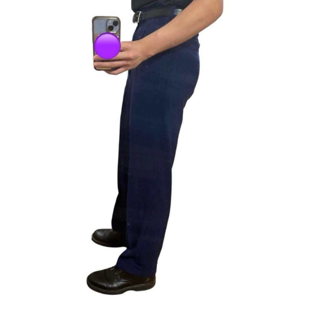 50s 絣　2タック　リネンスラックス　ロカビリー 着用画像