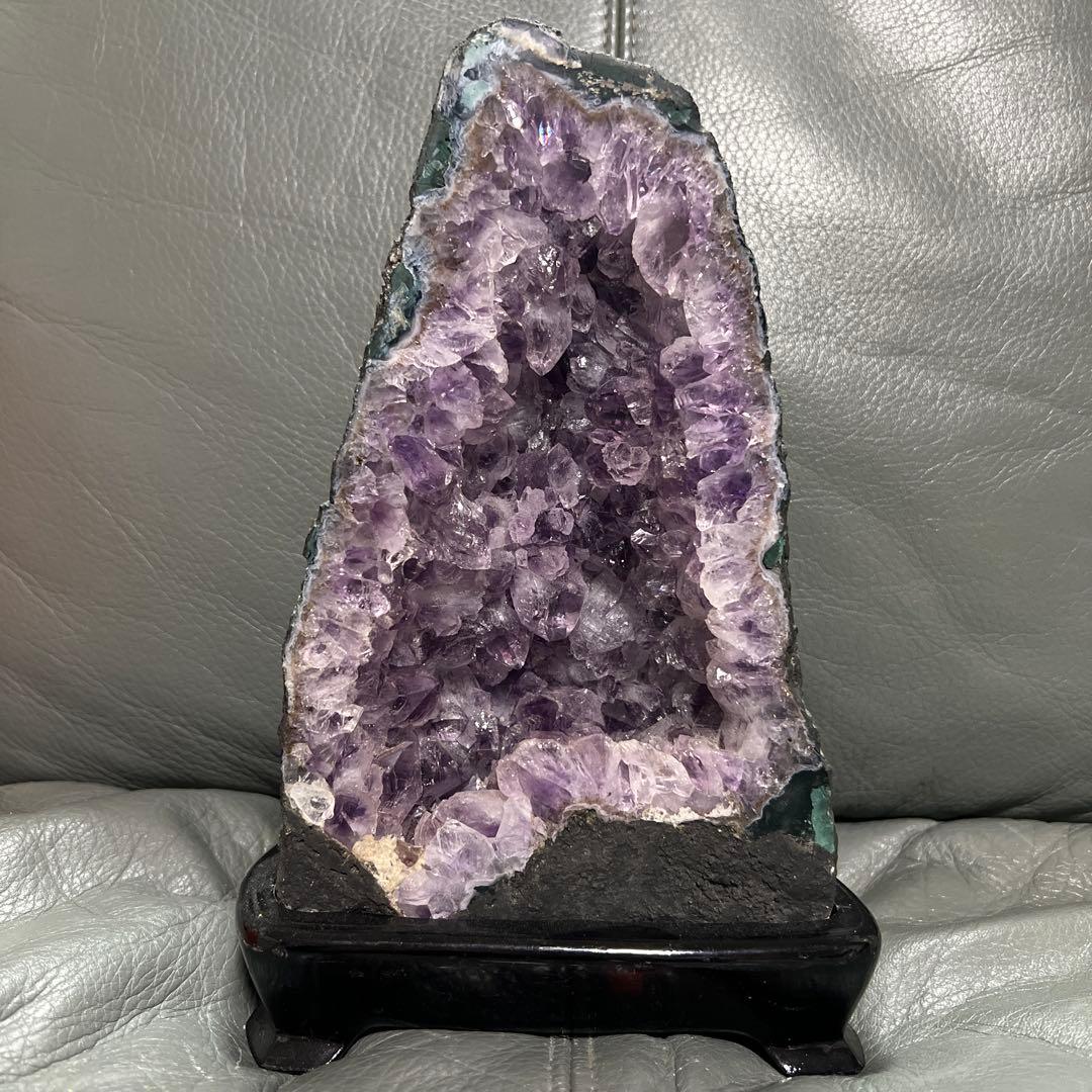 年始特価！アメジストドーム　24cm2.5kg カルサイト13cm2.4kg