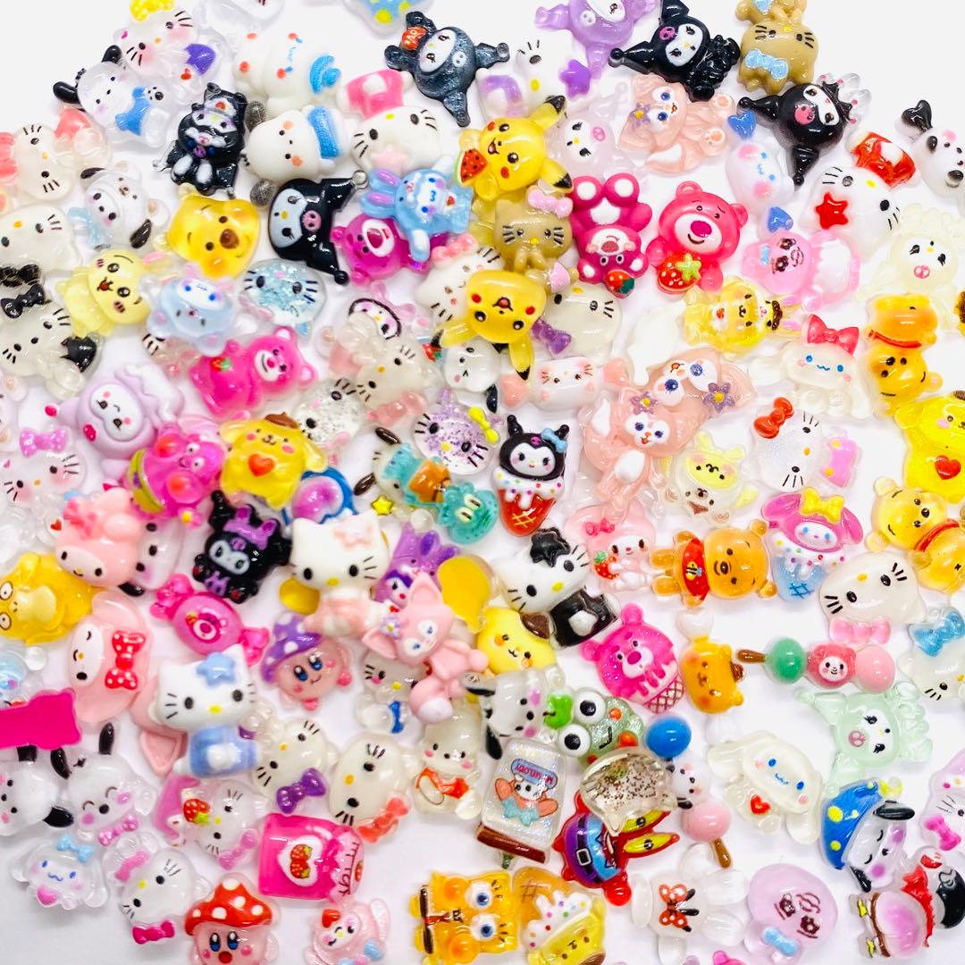 アニマル　ねこ　うさぎ　キャラクター　リボン　ネイル　パーツ　デコ