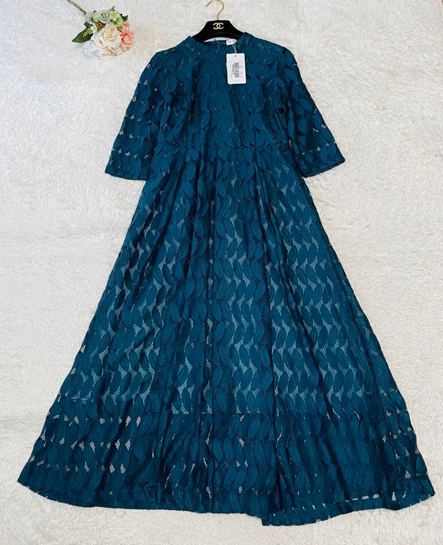 新品タグ付✨大きいサイズ✨マザーズドレス　マキシ丈　結婚式　グリーン　L〜XL