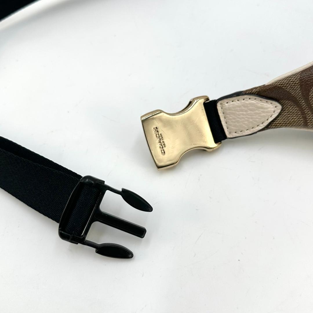 COACH コーチ シグネチャー ボディバッグ ウエストポーチ ゴールド金具