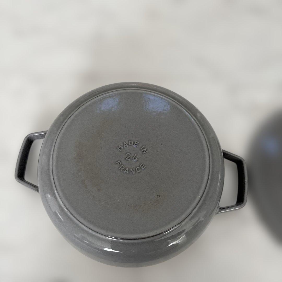 STAUB グラファイングレー24cm鍋 ソテーフライパン　両手鍋