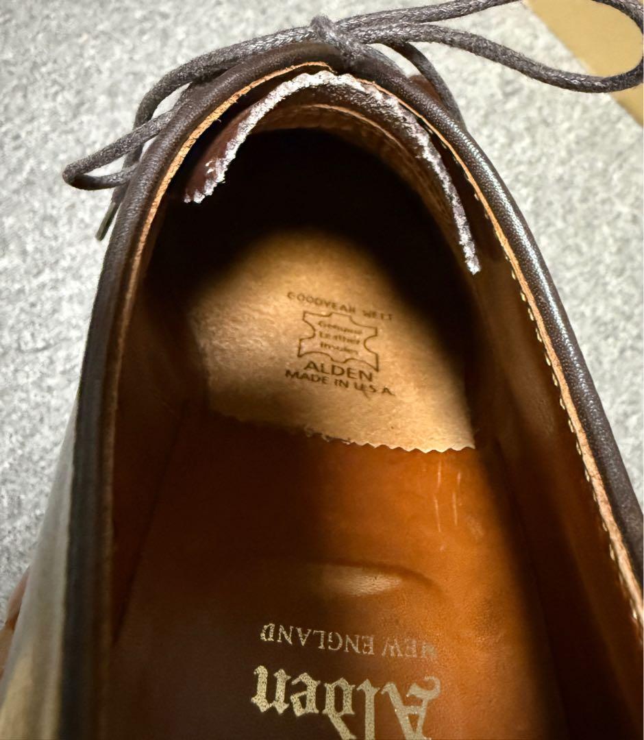 【美品】ALDEN オールデン ストレートチップ US8D ヒール新品交換済