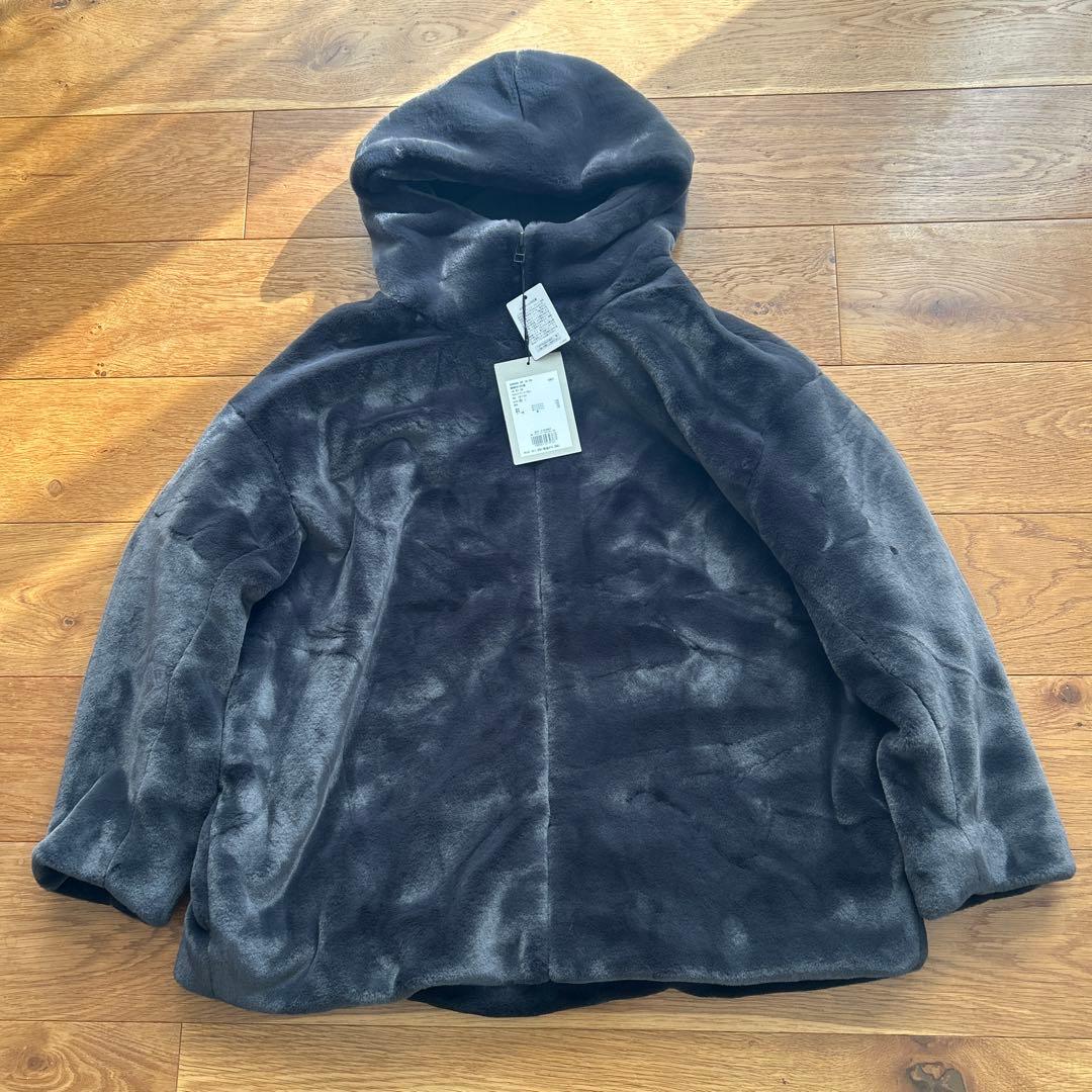 完売品新品タグ付[MODE NORM CORE] ベルベットファーフードブルゾン