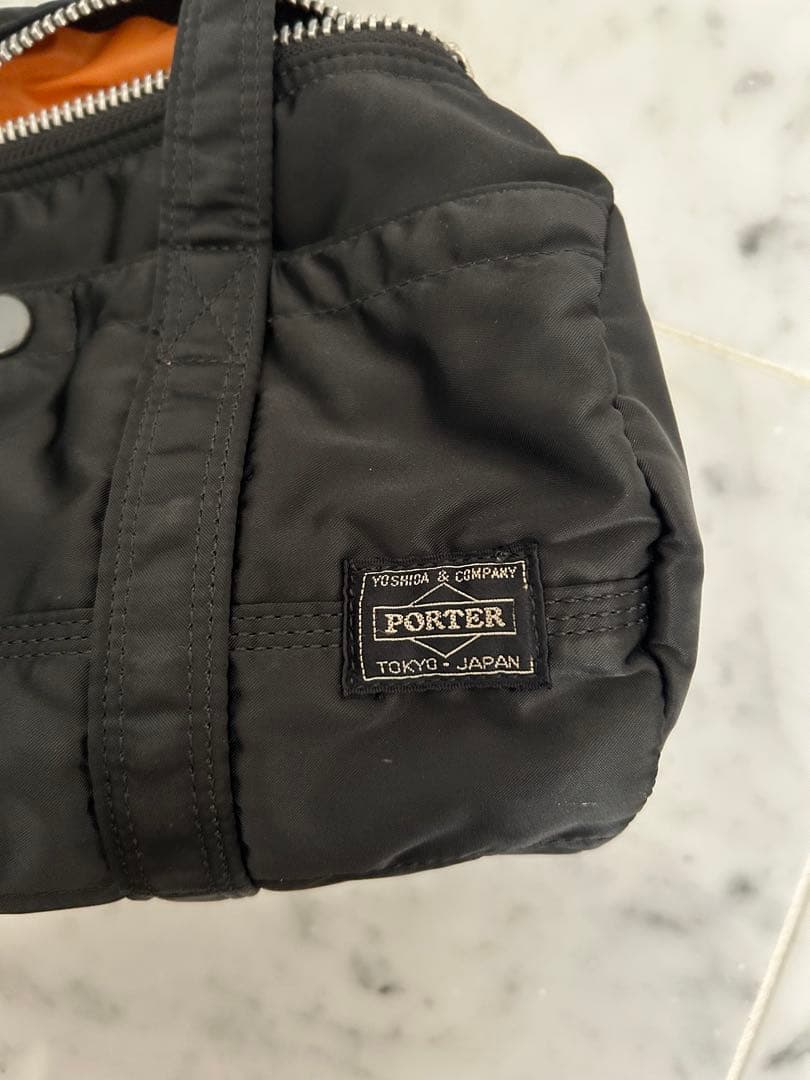 PORTER タンカー ブラック ナイロン Sミニドラム バッグ