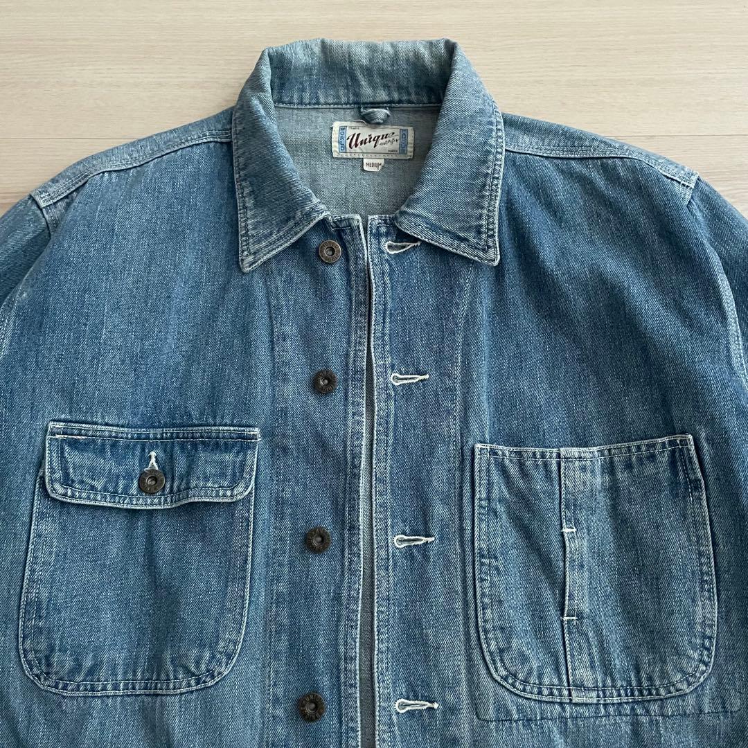 希少◆80s 最初期 OLD UNIQLO ユニクロ デニム カバーオール M