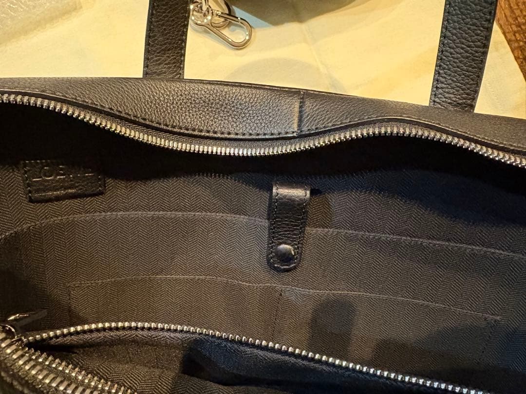 美品　ロエベLOEWEゴヤシンブリーフケース黒 レザー ビジネスバッグ