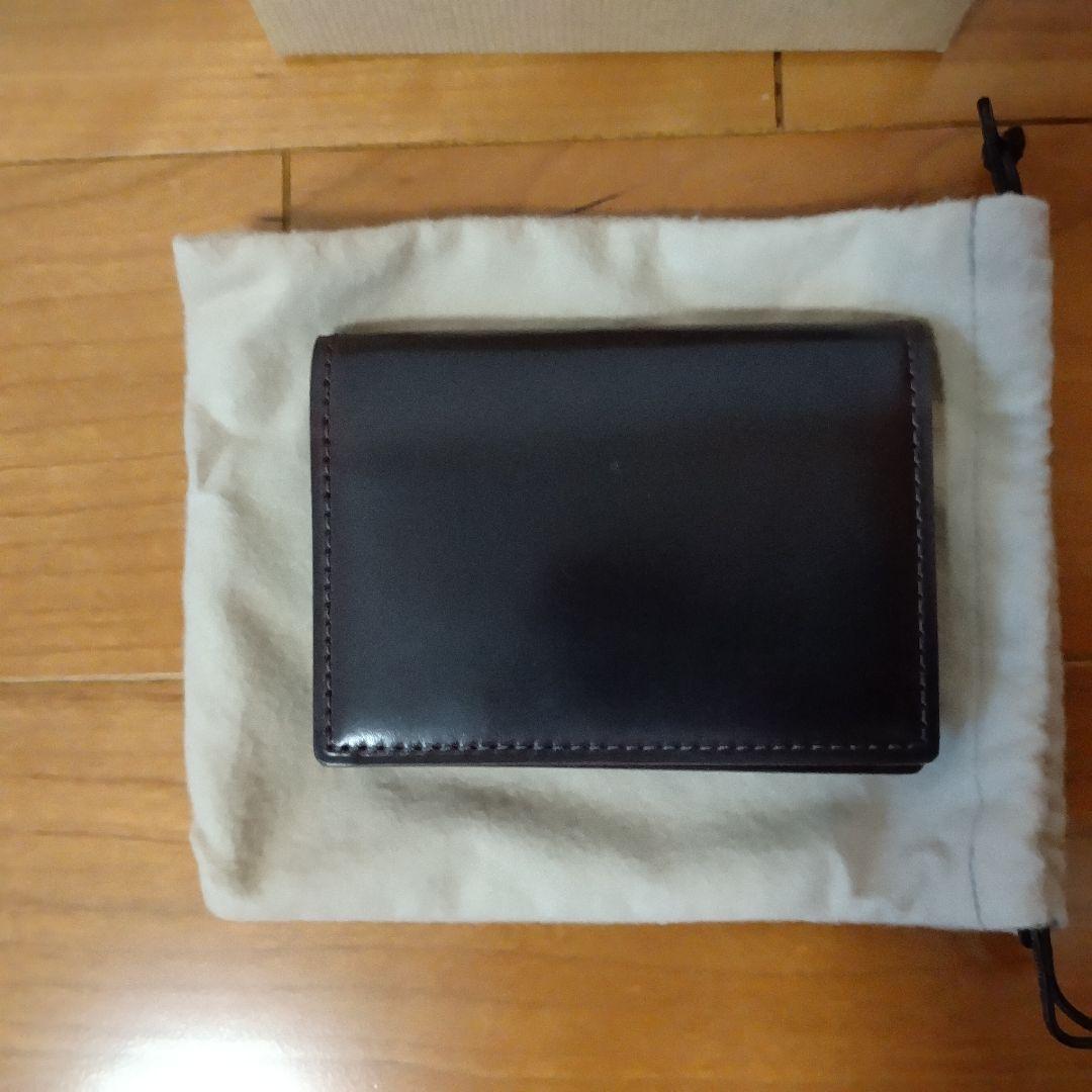 GANZO シェルコードバン　名刺入れ　バーガンディ
