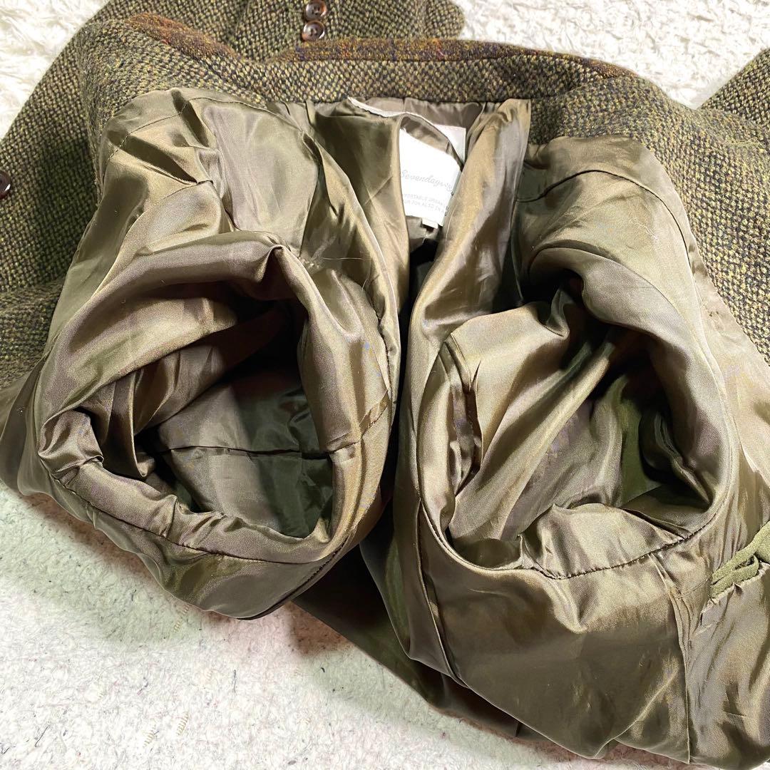 美品✨ハリスツイード テーラード 切り替え エルボーパッチ ツイード 別注