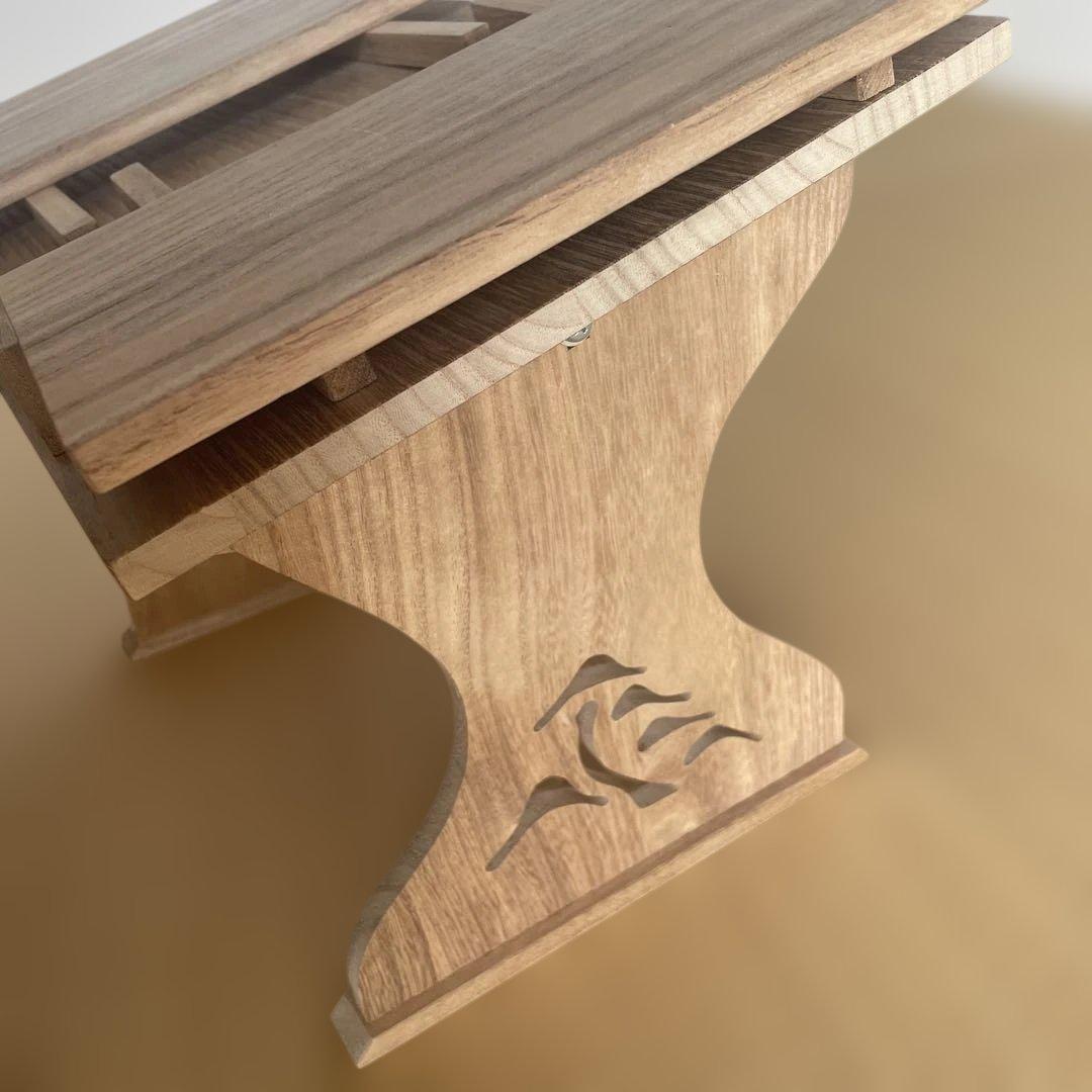 箏　三味線　尺八　本桐製 すかし見台和楽器演奏用譜面台　座奏用