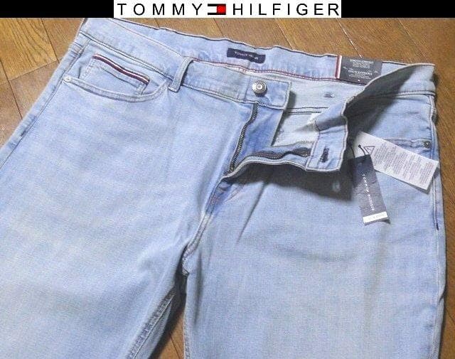 【大きい】38(US)100cmトミーヒルフィガーUSA限定デニムパンツ藍染伸縮