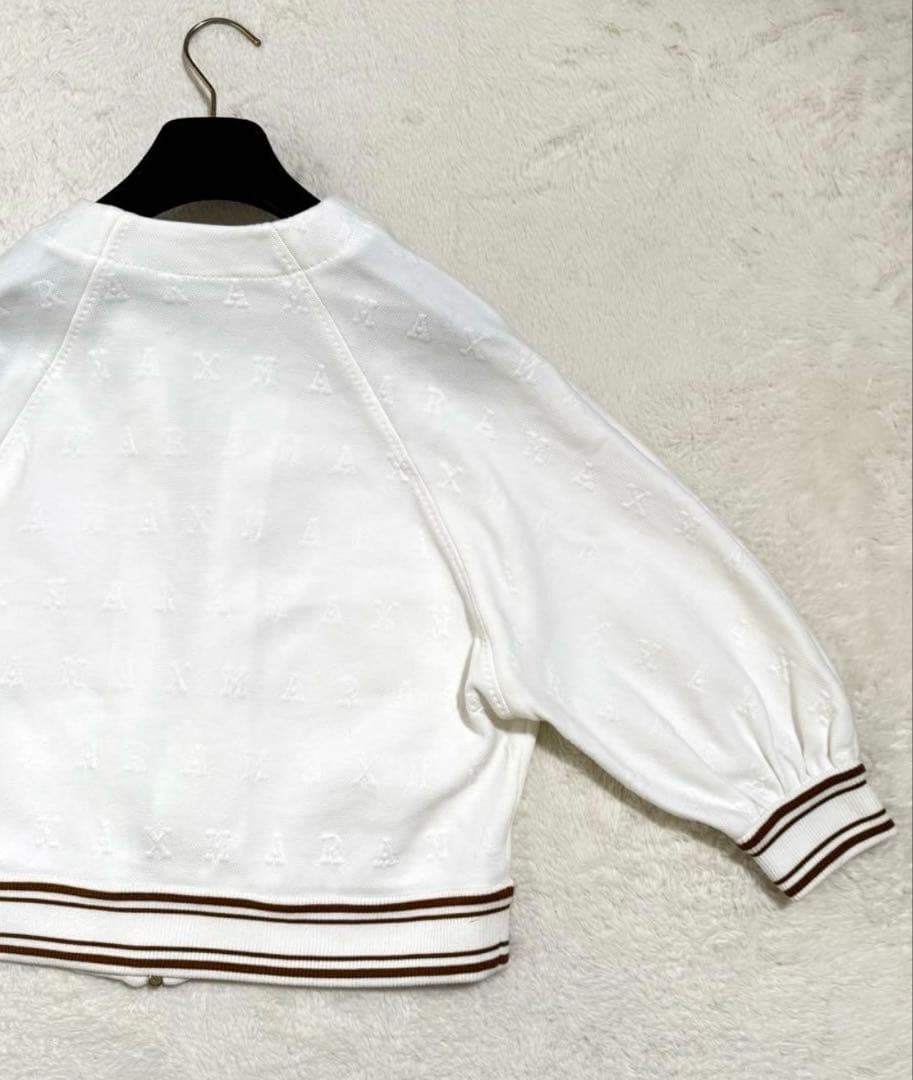 美品　マックスマーラ　ロゴ ボンバージャケット ブルゾン　白タグ 2022年