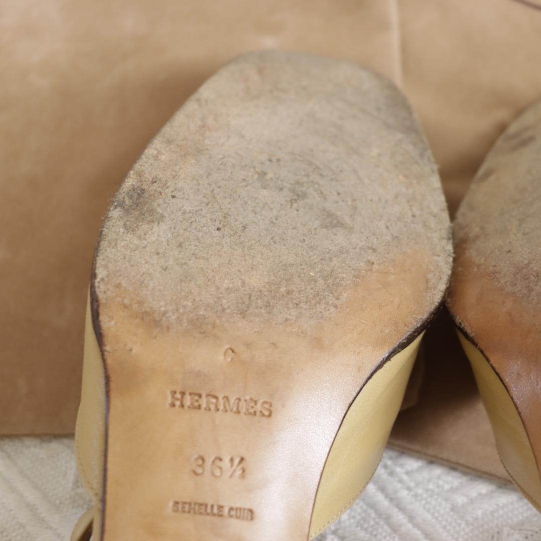レア！Hermes　エルメス　ミュール　サンダル　レザー　ゴールド