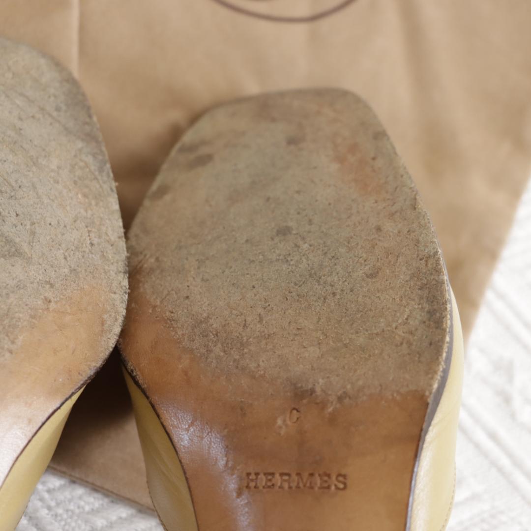 レア！Hermes　エルメス　ミュール　サンダル　レザー　ゴールド