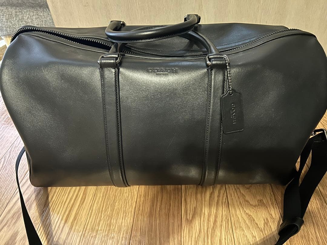 COACH 黒 レザー ボストンバッグ