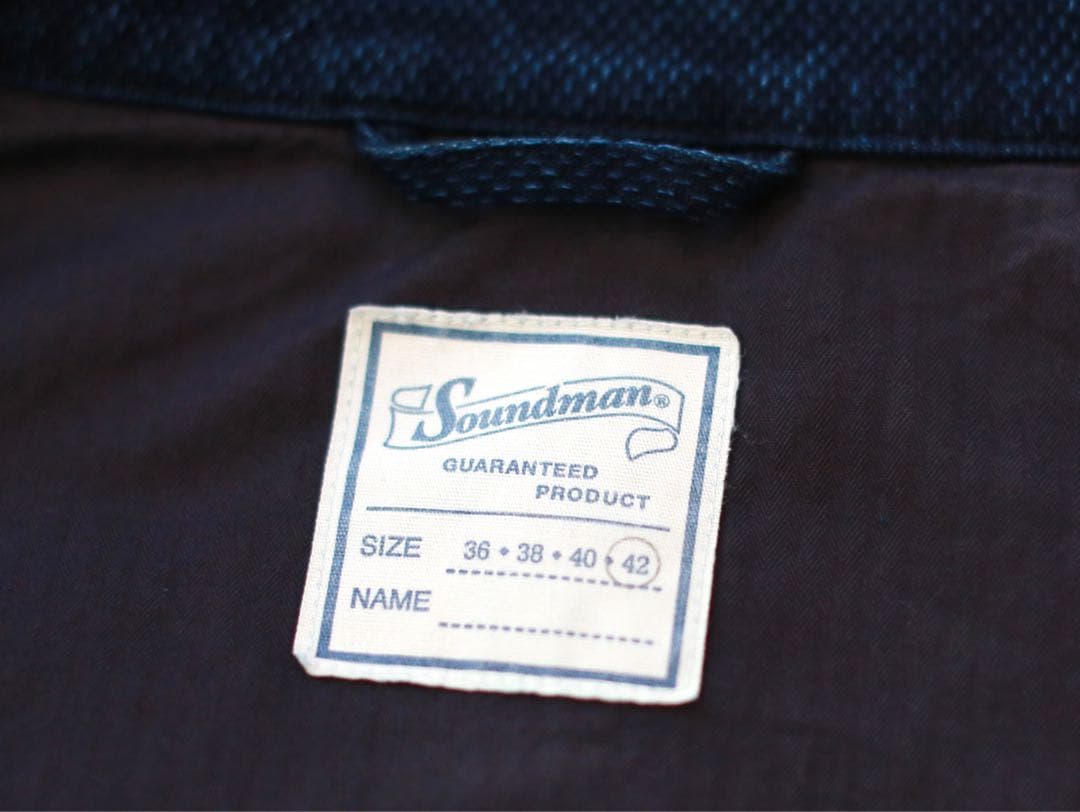 SOUNDMAN indigo jacket藍染め刺し子ジャケット