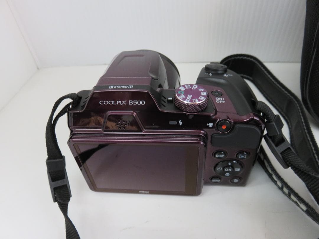 Nikon COOLPIX B500 紫 ストラップ ケース付き デジカメ