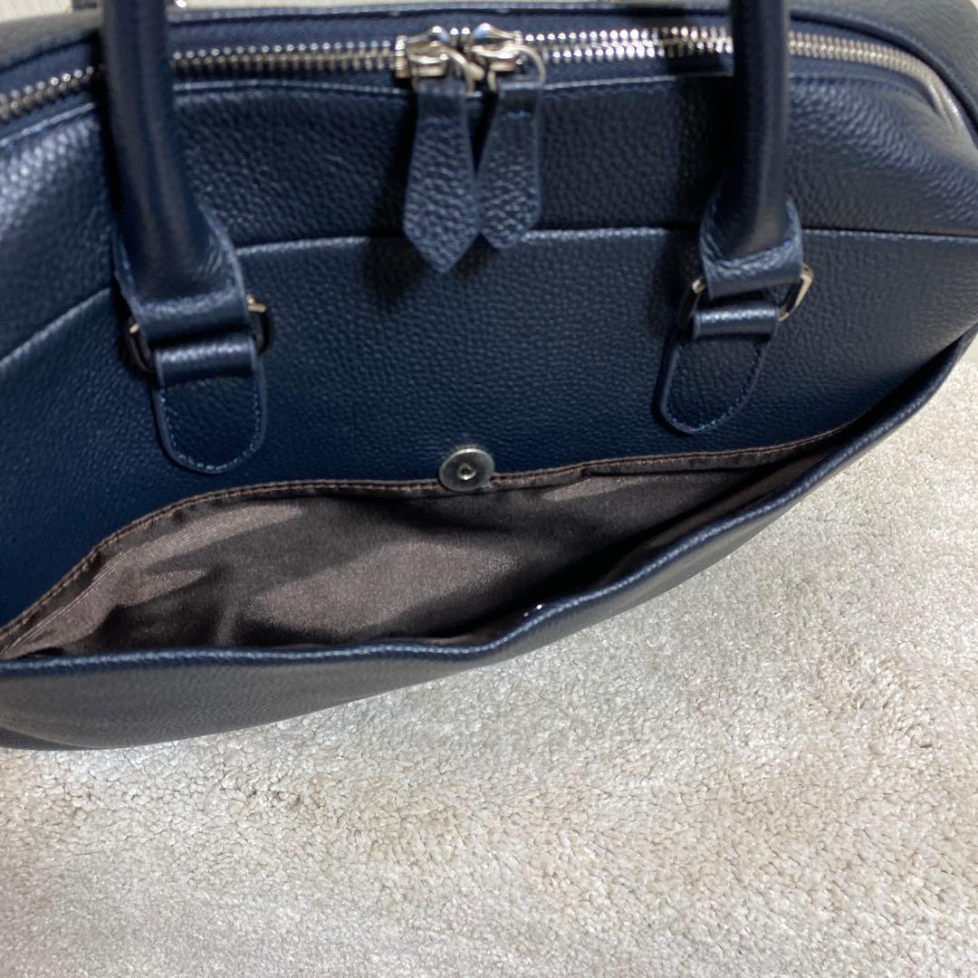 美品 MURA 本革 2WAY ブリーフケース ビジネスバッグ 大容量 シボ革