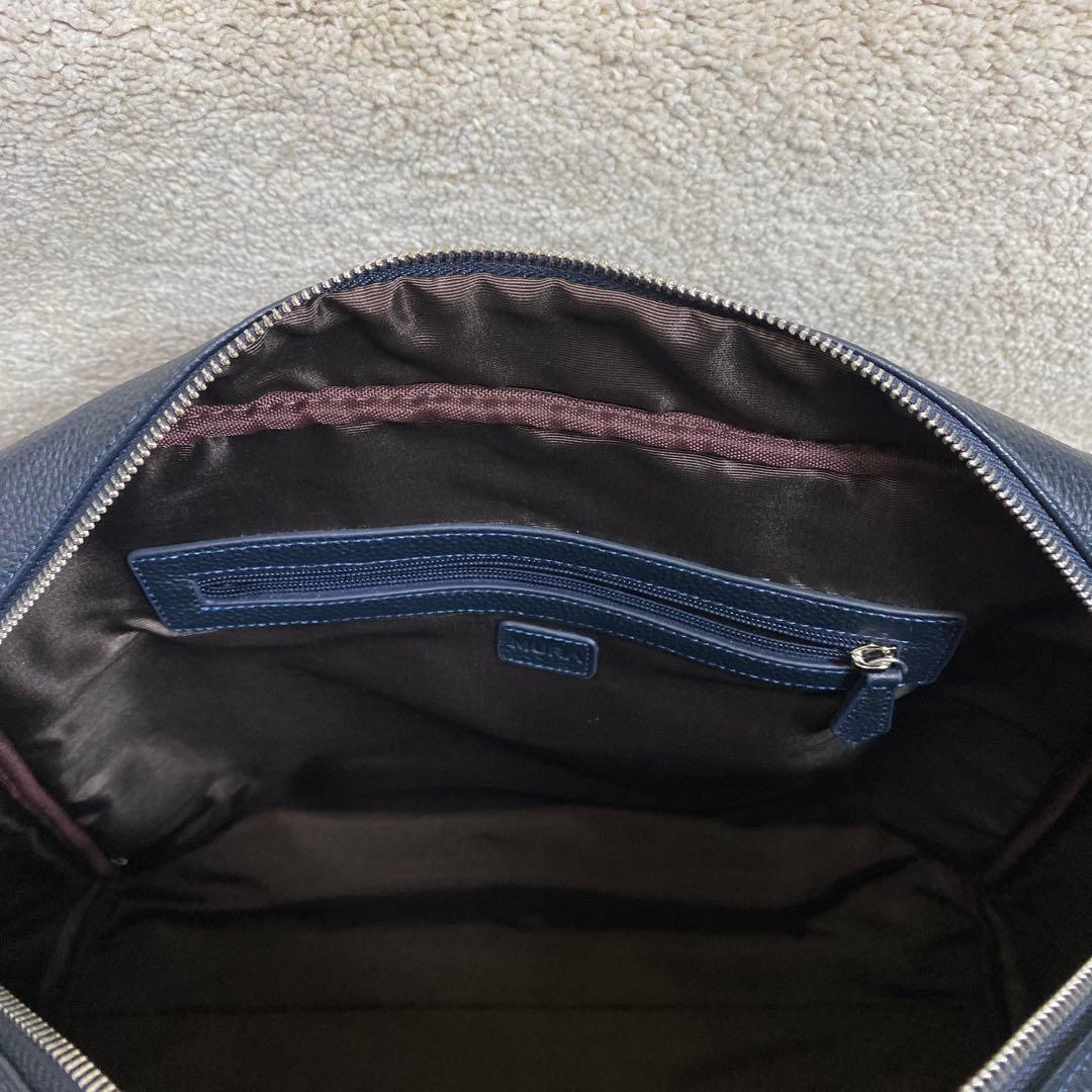 美品 MURA 本革 2WAY ブリーフケース ビジネスバッグ 大容量 シボ革