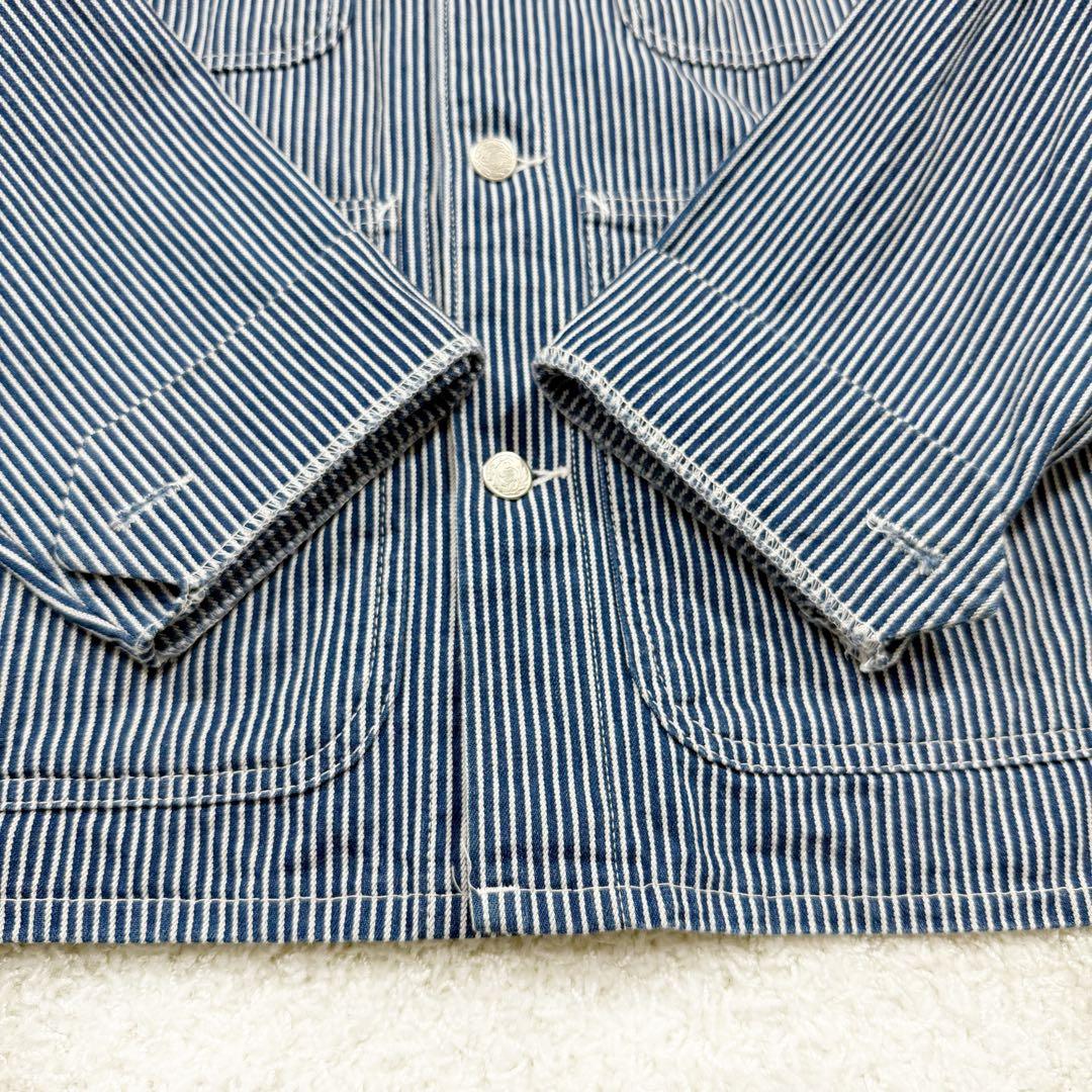 POINTER デニム カバーオール 90s USA製 ヒッコリーストライプ M