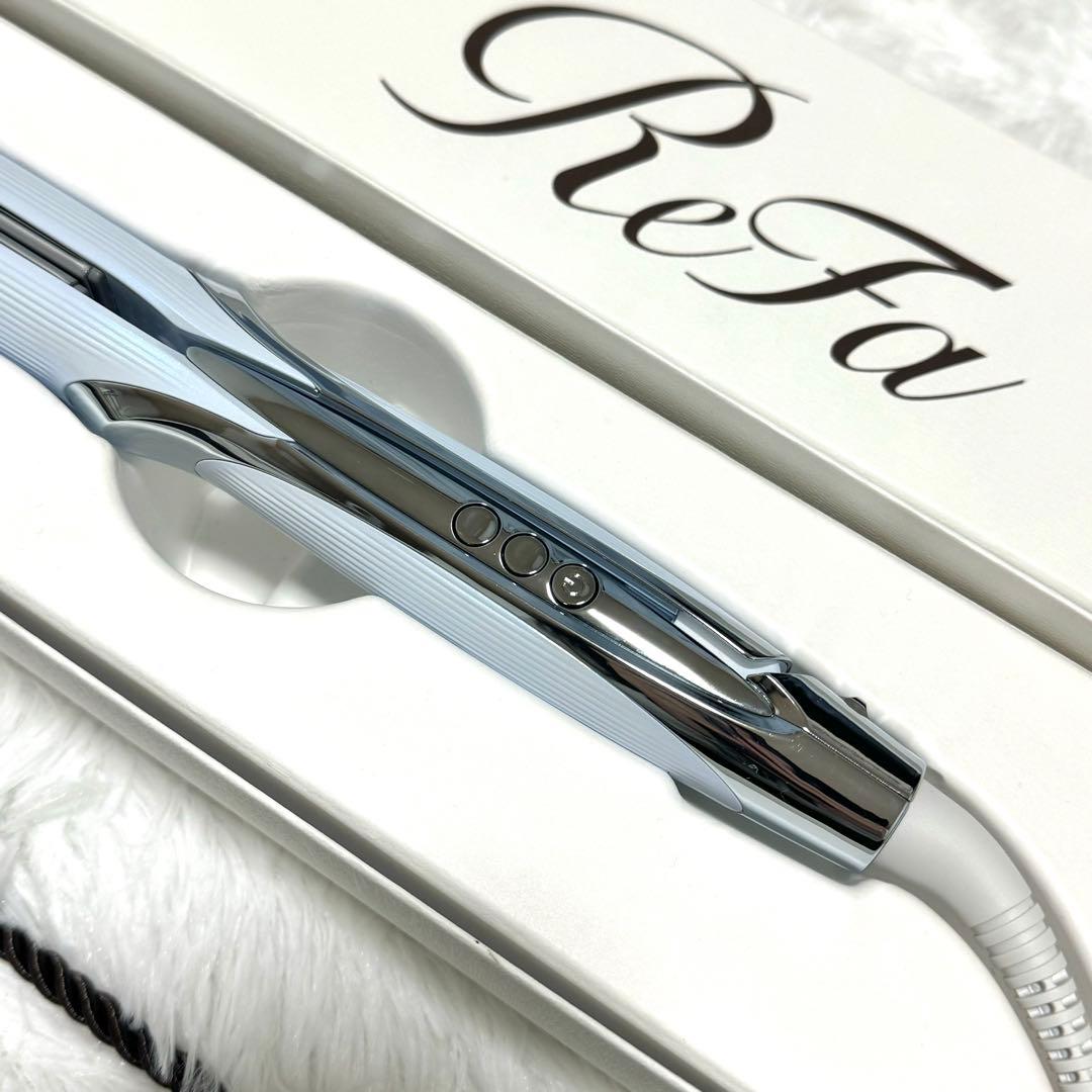 【新品同様】 リファ ストレートアイロン プロ RE-AT ホワイト 水色