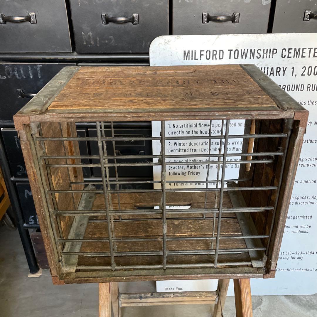 ヴィンテージ アイアンウッドボックス 木箱 ミルククレート wooden box