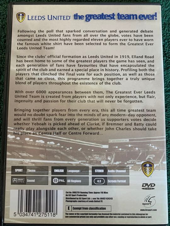 レアDVD リーズ・ユナイテッドthe greatest team ever！