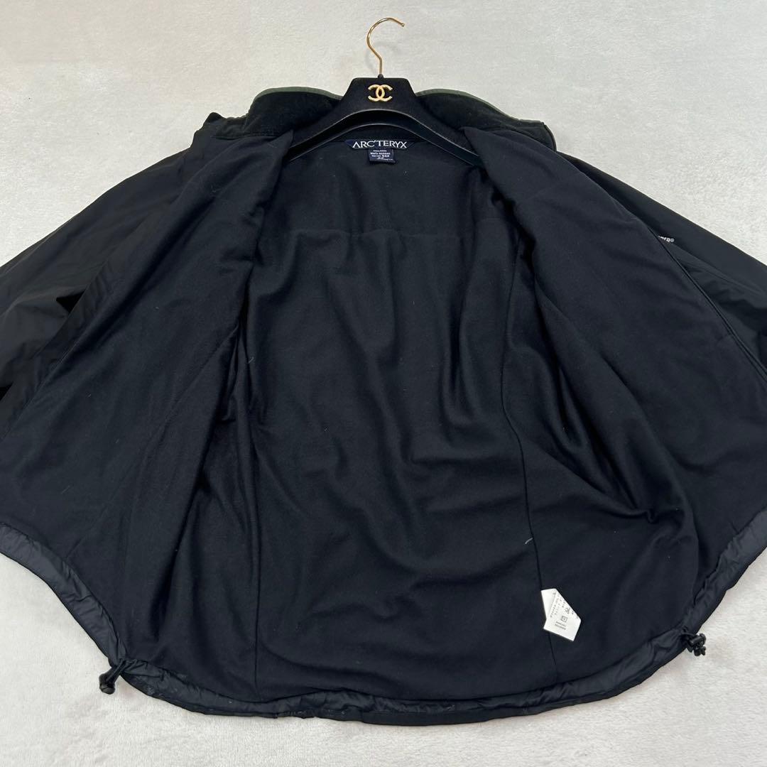 K594 S アークテリクス ロゴプリント ナイロンジャケット ブラック メンズ