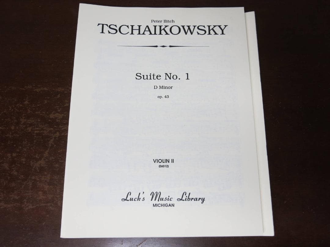 チャイコフスキー　組曲第1番のパート譜セット　Op.43　美品　オケ　スコア