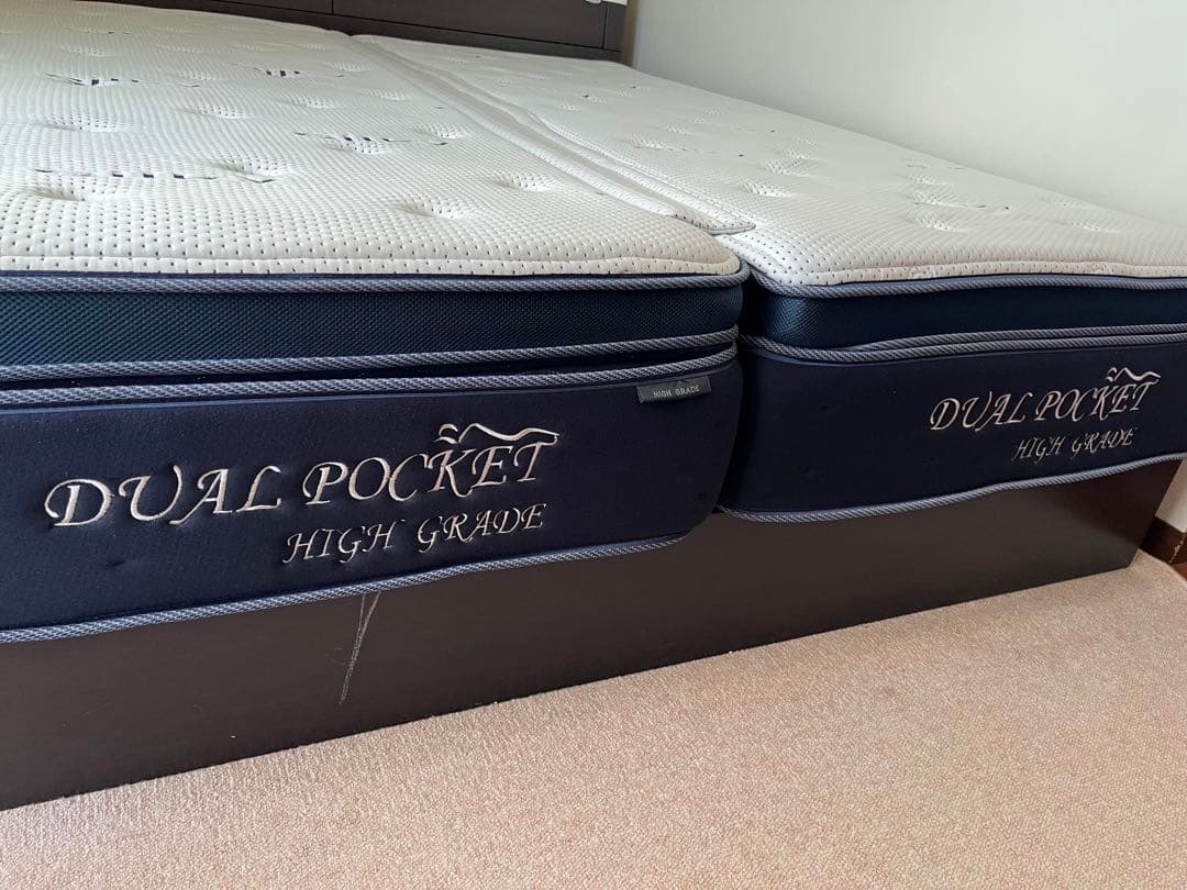 値下げ！ハイグレード！ニトリマットレスN-sleepクイーン　デュアルPシルキー