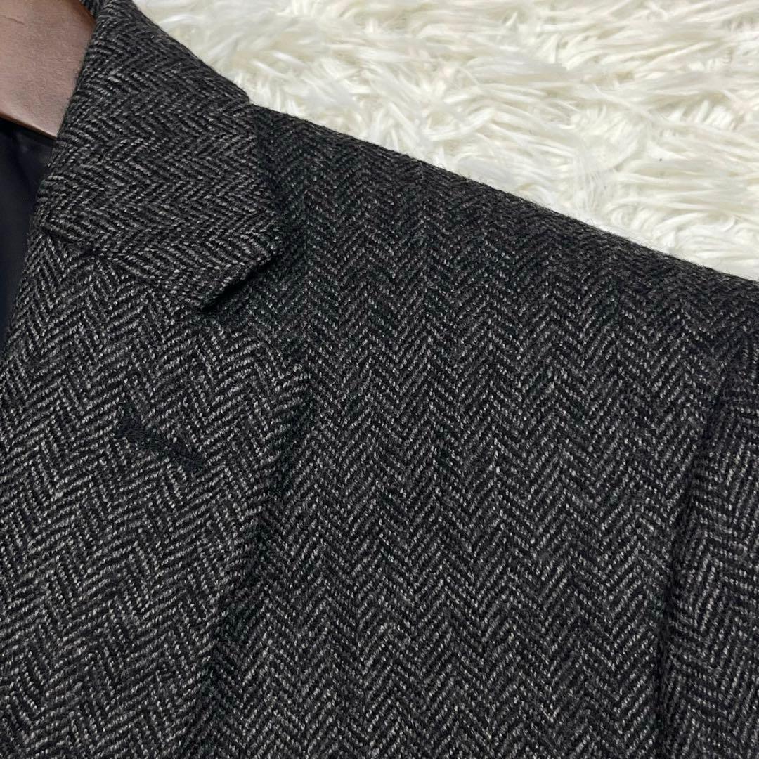 ラルフローレン ヘリンボーンツイードテーラードジャケット グレー Lサイズ