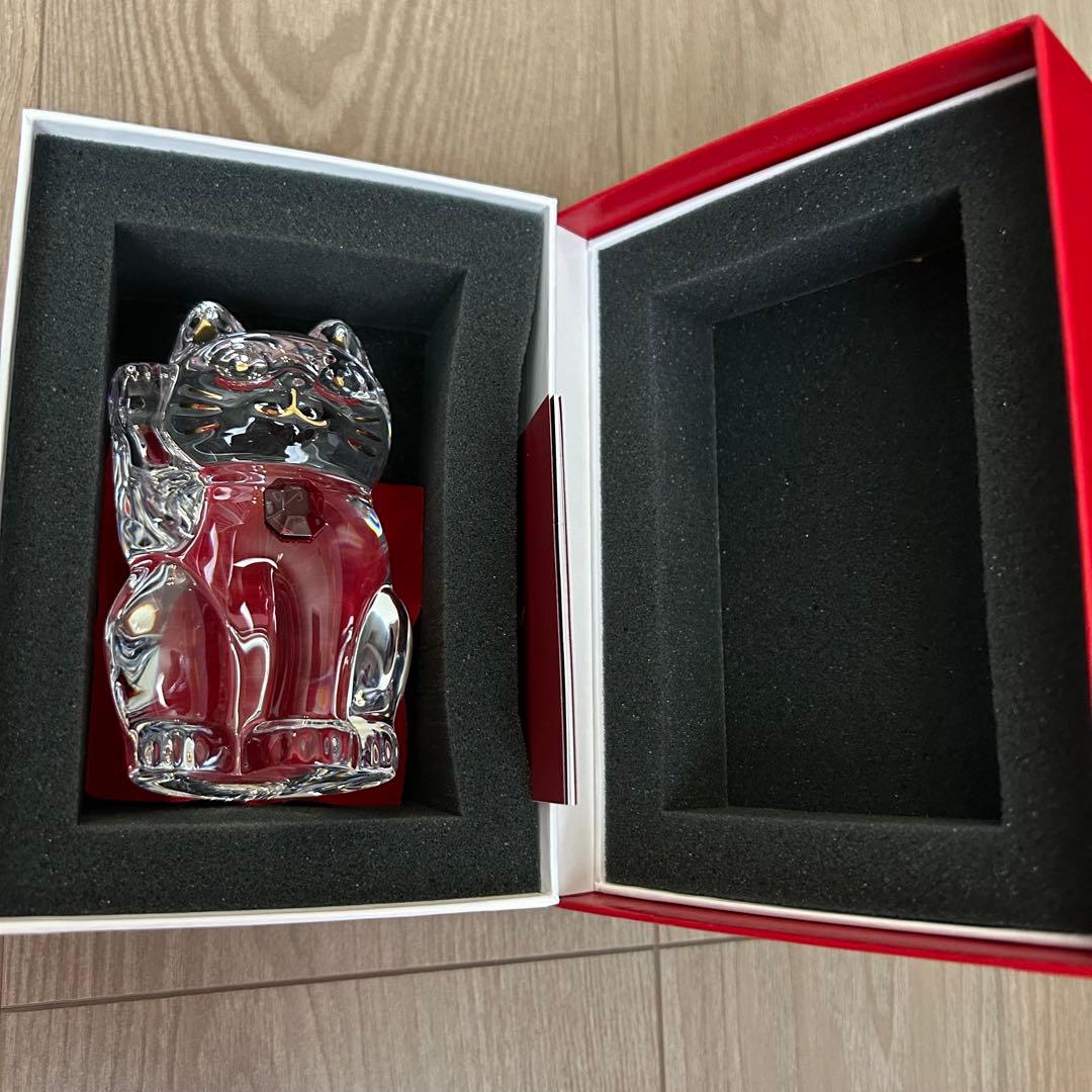 【新品】Baccarat 招き猫　バカラ　まねき猫　レッドオクトゴン