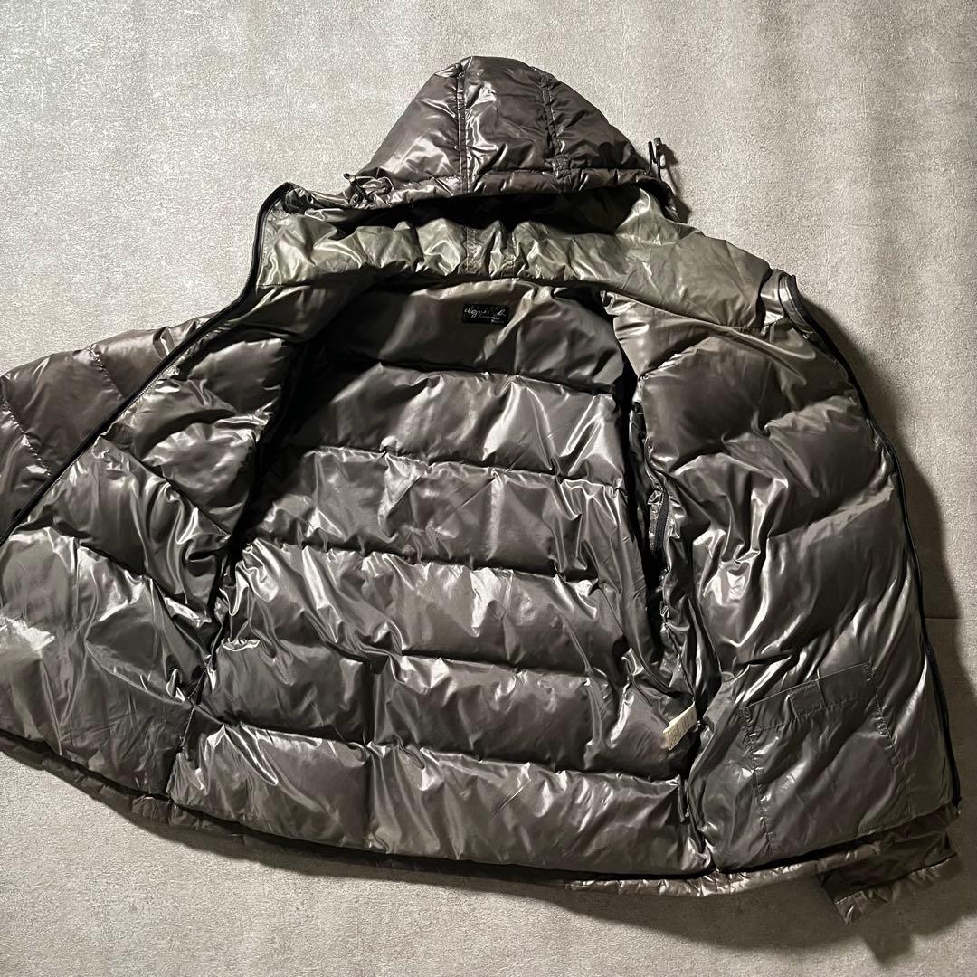 90s agnes b. ダウンジャケット 変形ジップ 鬼フェード ダウンベスト