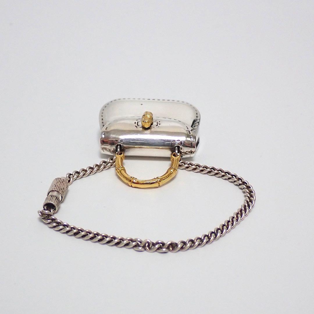 グッチ バンブー バッグ型 チャーム キーリング　GUCCI キーホルダー