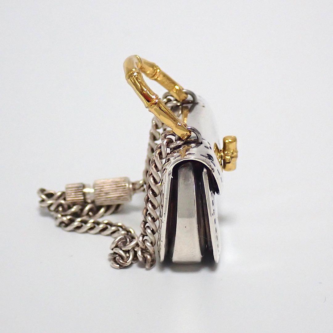 グッチ バンブー バッグ型 チャーム キーリング　GUCCI キーホルダー