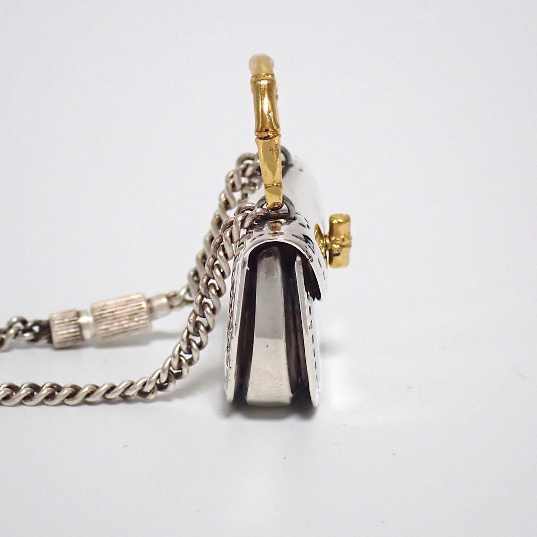 グッチ バンブー バッグ型 チャーム キーリング　GUCCI キーホルダー