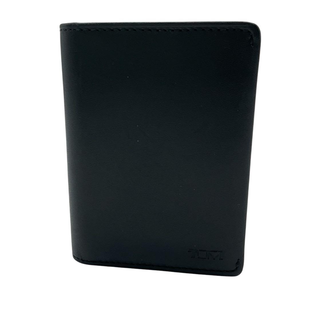 美品 TUMI トゥミ カードケース パスケース 名刺入れ ブラック レザー 黒
