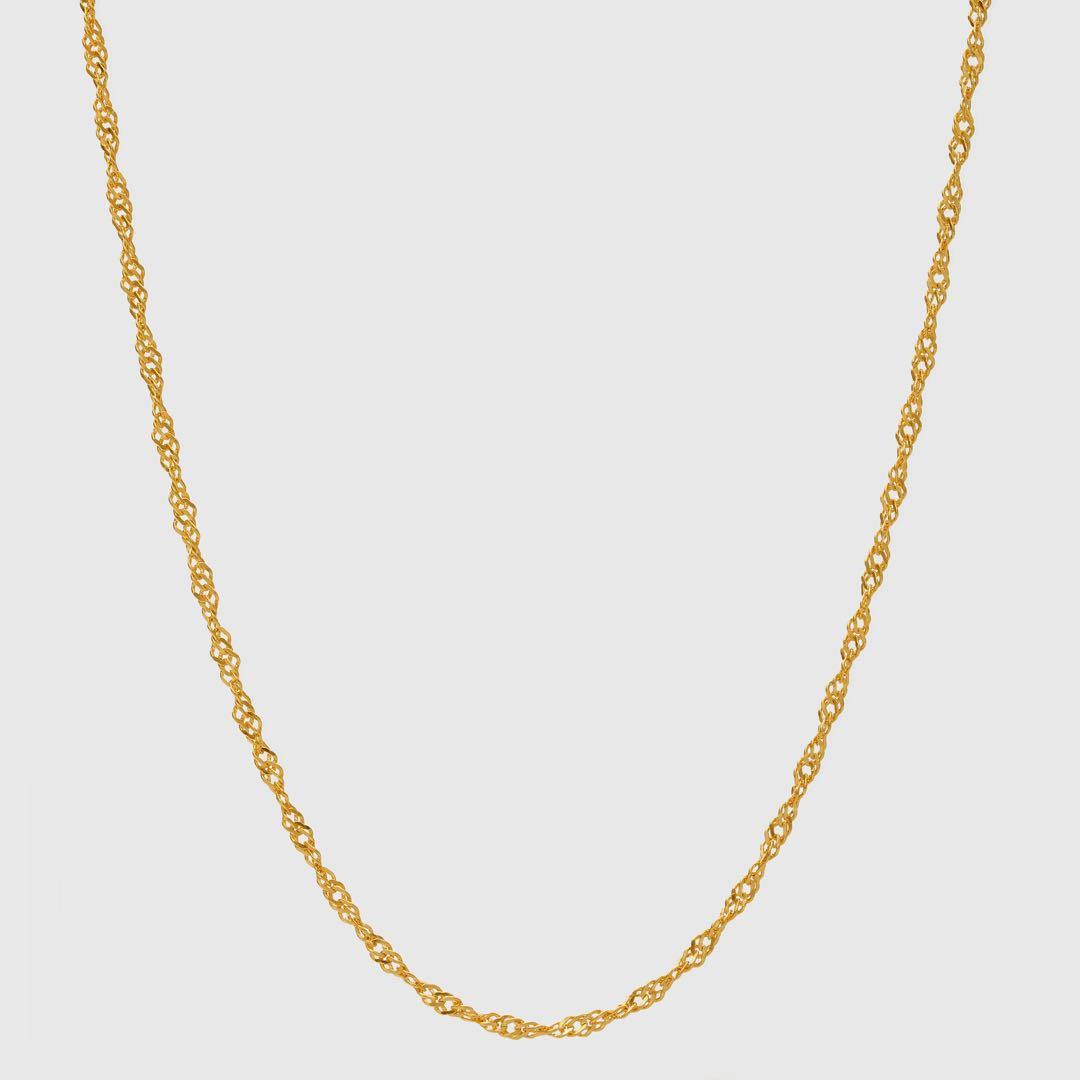 KY9JM Singapore 3mm (Gold) ネックレス 未使用