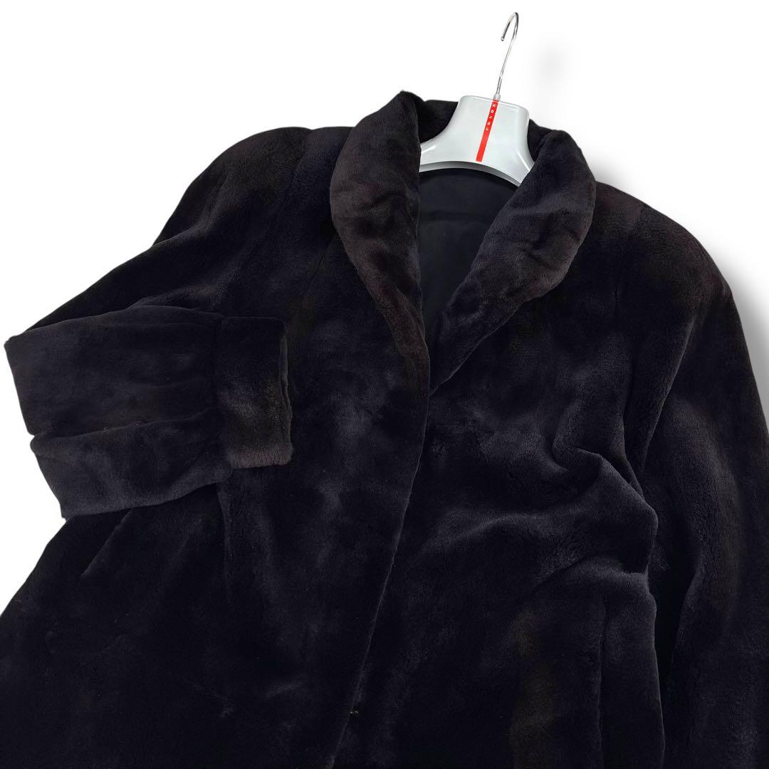 【Leo】極美品 サガミンク ロイヤル ブラックミンクコート シェアード