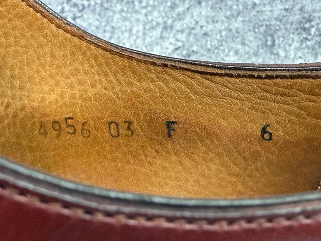 ノルヴェジェーゼ製法　サントーニ　ホールカット　レザーシューズ　サイズ6