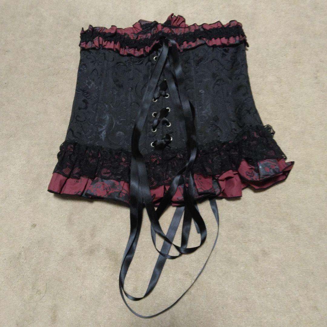 MR corset アンダーバスト コルセット 赤 黒