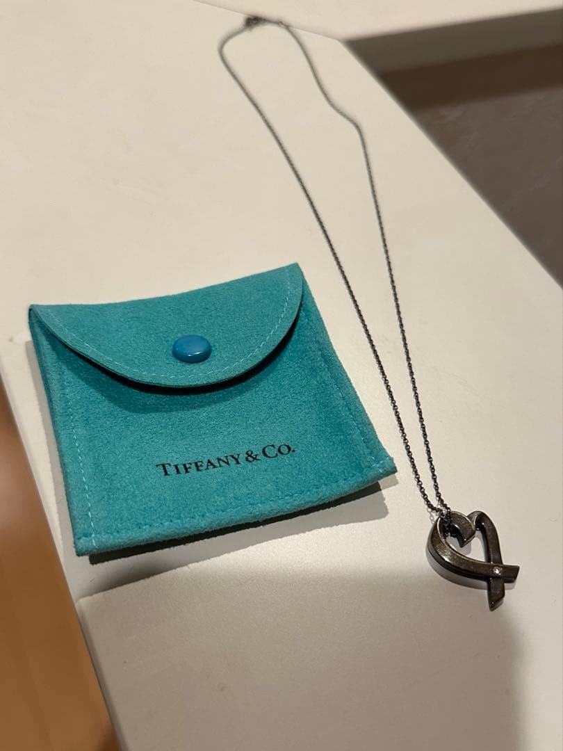 ティファニーのパロマ・ピカソ ラビング ハート ペンダント ネックレス　925製
