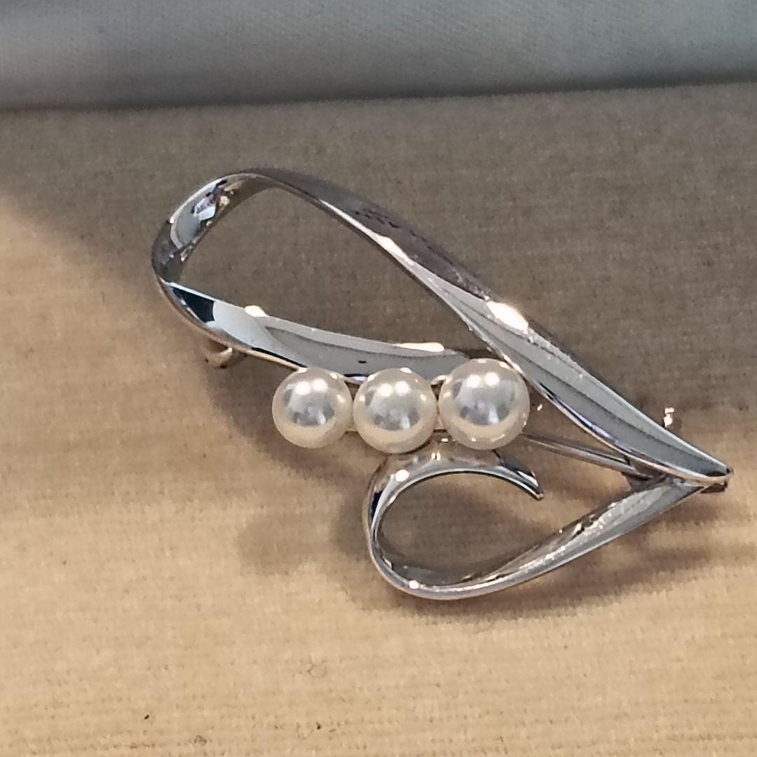 ミキモト　ブローチ　3P 　ベビーパール　925刻印 付属品なし